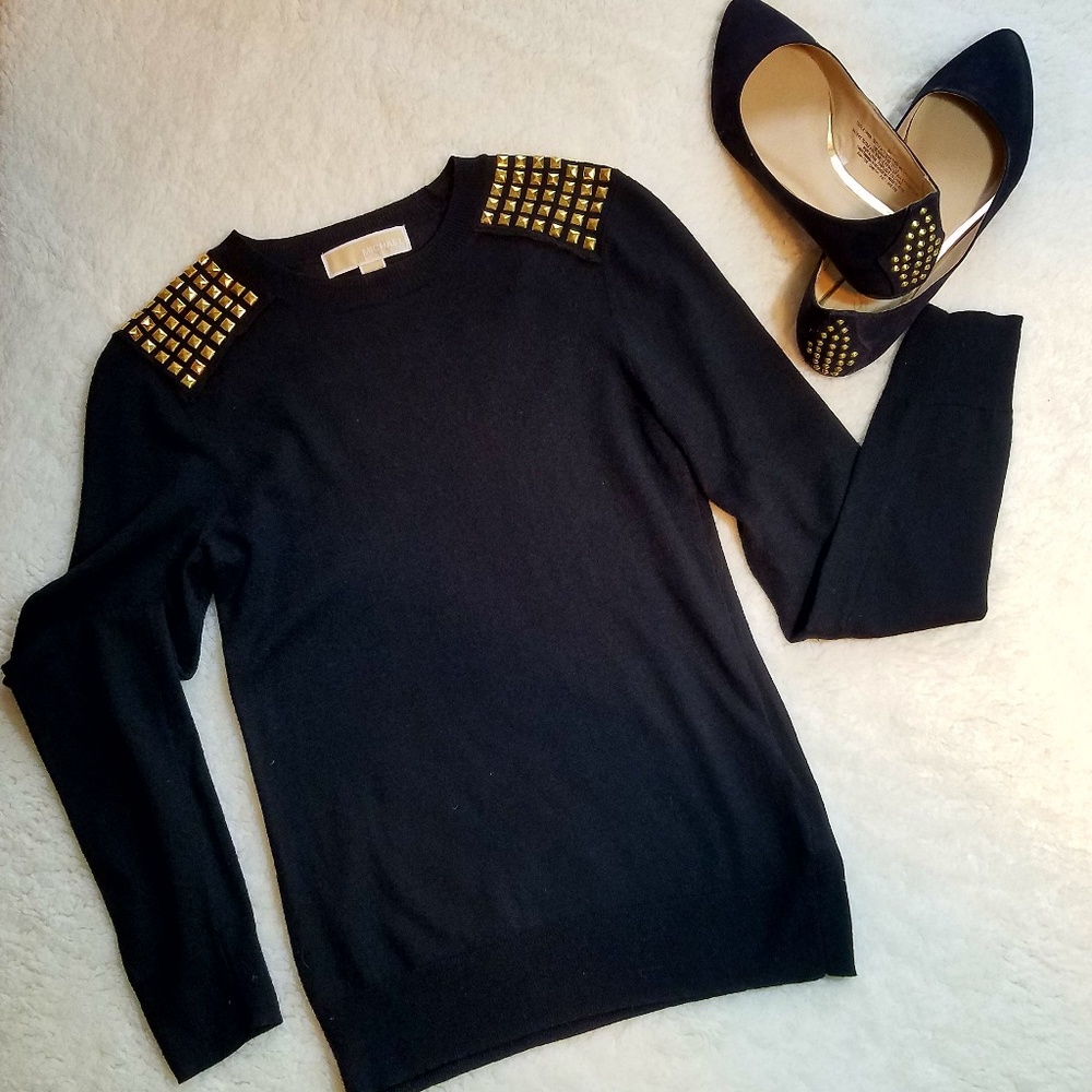 MICHAEL Michael Kors Metal shoulder sweater